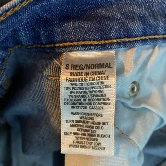 Aeropostale High Rise Skinny Jeans Size 6 Distressing Fading Blue Denim Capsule - Picture 6 of 7